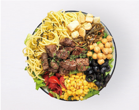 행포케 부채살 샐러드파스타