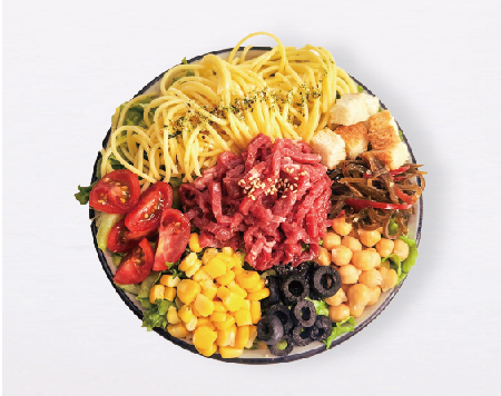 행포케 육회 샐러드파스타