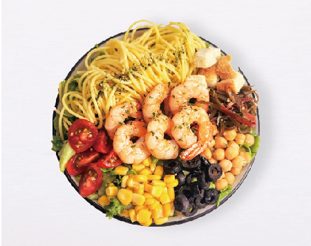 행포케 쉬림프 샐러드파스타