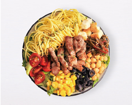 행포케 직화목살 샐러드파스타